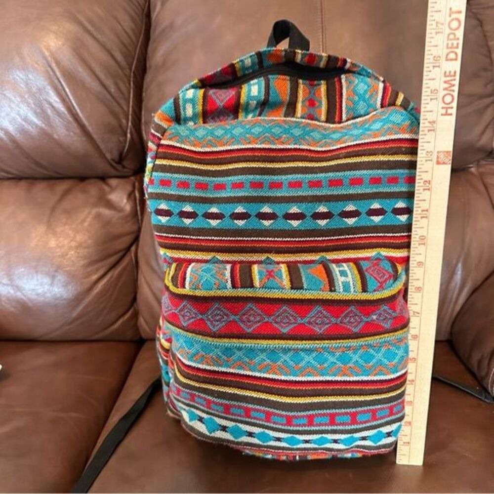 Boho Tribal Pattern Backpack Native Southwestern … - image 5